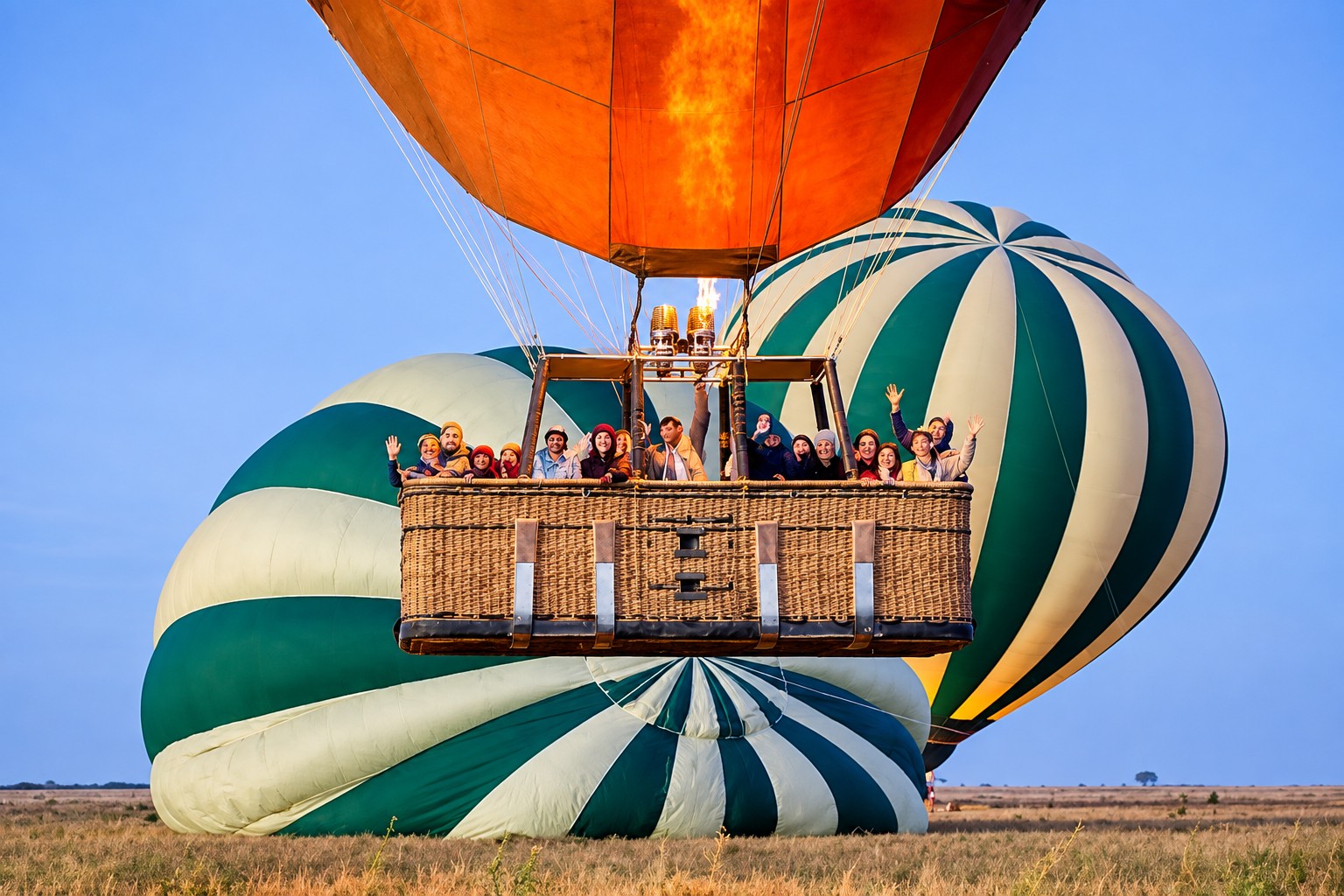 Hot-air balloon experience in Tanzania